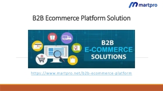 B2B Ecommerce Platform Solution