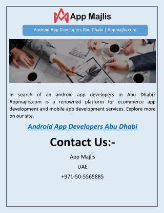 Android App Developers Abu Dhabi | Appmajlis.com