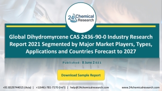 Global Dihydromyrcene CAS 2436-90-0 Industry Research Report 2021 Segmented by Major Market