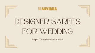 Designer Sarees for Wedding