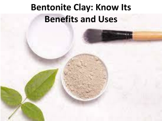 Brief information about Bentonite clay uses