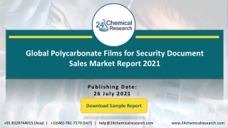 Global Polycarbonate Films for Security Document Sales Market Report 2021