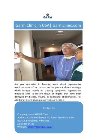 Garm Clinic in USA| Garmclinic.com