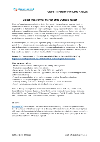 Transformer Market Forecasts to 2028