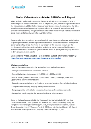 2021 Video Analytics Industry Global Analysis Report