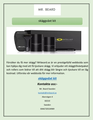 skäggväxt kit