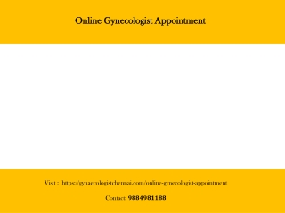 Online Gynecologist Appointment