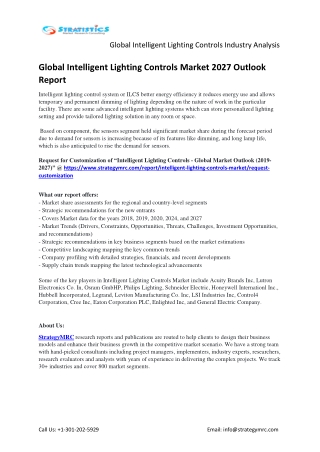 Intelligent Lighting Controls Market - Global Outlook and Forecast 2019-2027