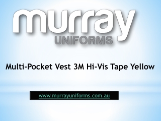 Multi-Pocket Vest 3M Hi-Vis Tape Yellow- www.murrayuniforms.com.au
