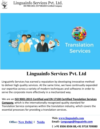 Translation Company In Delhi NCR