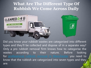 What Are The Different Type Of Rubbish We Come Across Daily