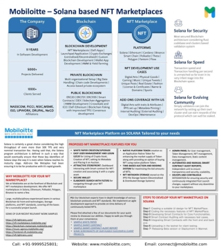 Solana based NFT marketplaces