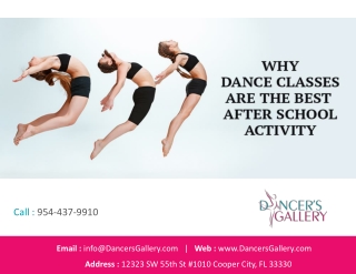 Why dance classes are the best after school activity?