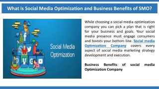 What is Social Media Optimization and Business Benefits of SMO