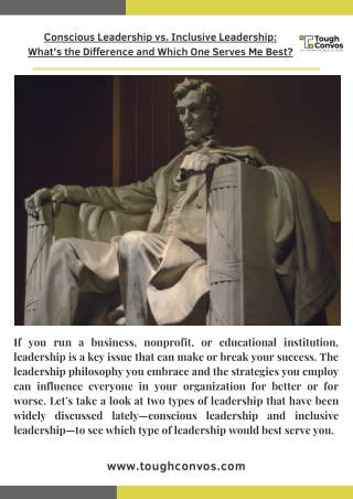 Conscious Leadership vs. Inclusive Leadership What’s the Difference and Which One Serves Me Best