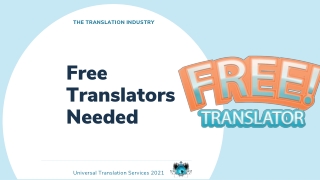Free Translators Needed