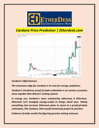 Cardano Price Prediction | Etherdesk.com