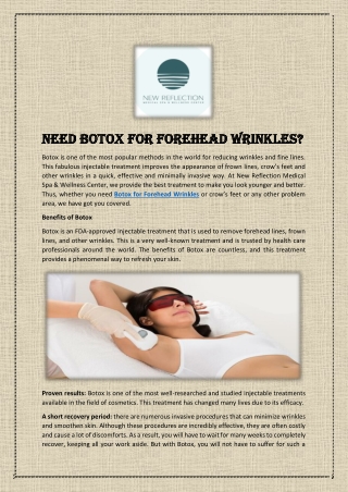 Need Botox for Forehead Wrinkles
