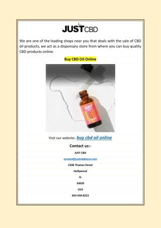 Buy CBD Oil Online