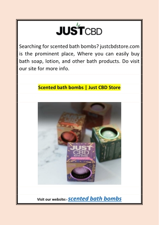 Scented bath bombs | Just CBD Store