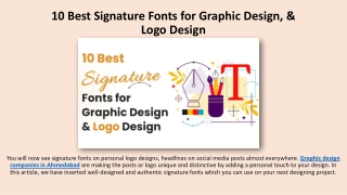 10 Best Signature Fonts for Graphic Design, & Logo Design