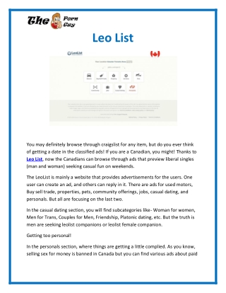 Leo List