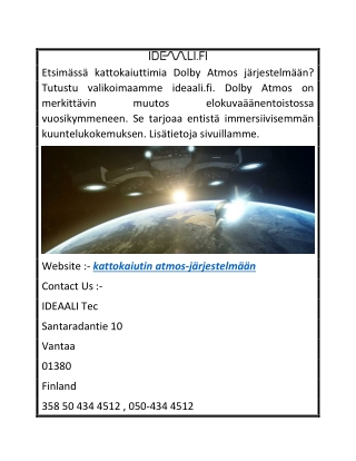 Kattokaiuttimet Atmos järjestelmään  Ideaali.fi