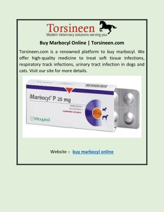 Buy Marbocyl Online | Torsineen.com