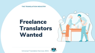 Freelance Translators Wanted