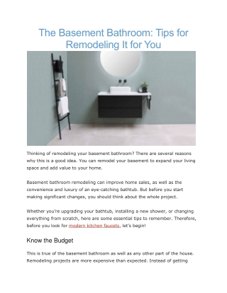 Modern kitchen faucets