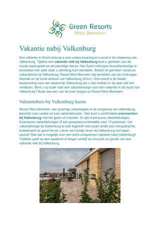Vakantie Valkenburg