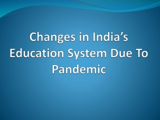 Impact of covid-19 on education sector in india