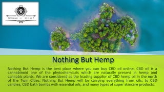 CBD Tincture for Sale - Nothingbuthemp