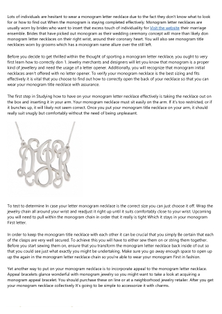 When Professionals Run Into Problems With monogram initial necklace, This Is Wha