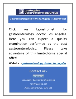 Gastroenterology Doctor Los Angeles | Lagastro.net