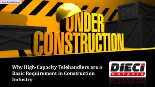Why High-Capacity Telehandlers are a Basic Requirement in Construction Industry