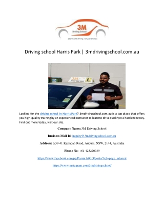 Driving school Harris Park