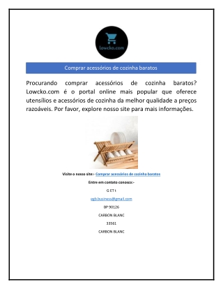 Comprar acessórios de cozinha baratos