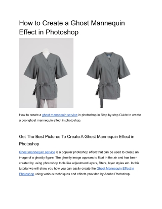 Can You Really Find Learn How Create a Ghost Mannequin Effect in Photoshop