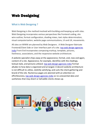 Web Designing