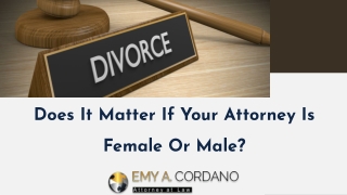 Does It Matter If Your Attorney Is Female Or Male?