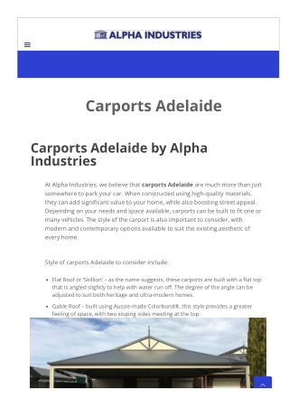 Carports Adelaide