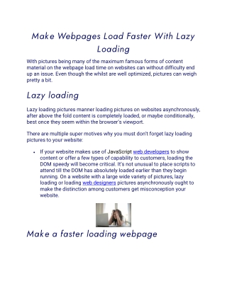 Make Webpages Load Faster With Lazy Loading