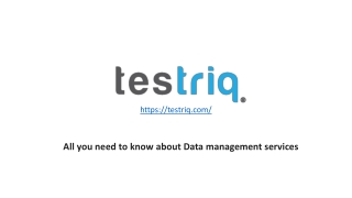 All you need to know about Data management services