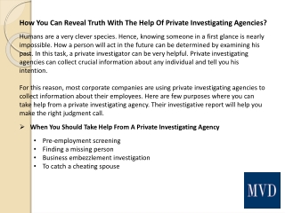 How You Can Reveal Truth With The Help Of Private Investigating Agencies?