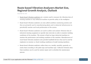 Route-based Vibration Analyzers Market Research Insights by 2027