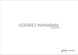 Godrej Whitefield At Bangalore|E-Brochure
