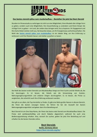 Das bestes steroid zyklus zum muskelaufbau Bestellen Sie jetzt bei Best-Steroid
