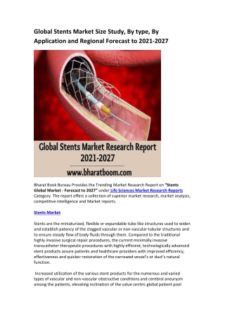 Global Stents Market Research Report 2021-2027