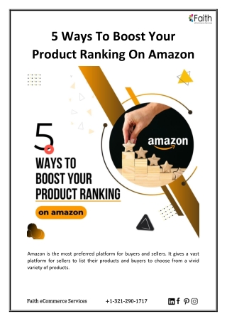 5 Ways To Boost Your Product Ranking On Amazon